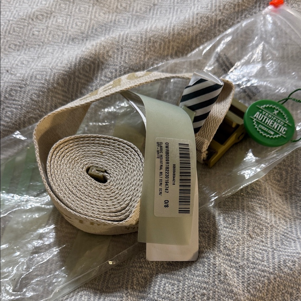 Off-White Belt in Ecru  with Gold Buckle